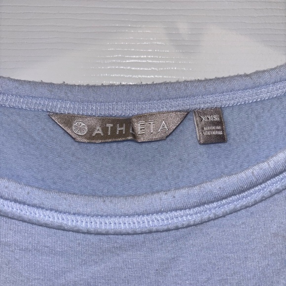 ATHLETA Unwind Crop Sweatshirt XXS in Pure Blue - Picture 2 of 5